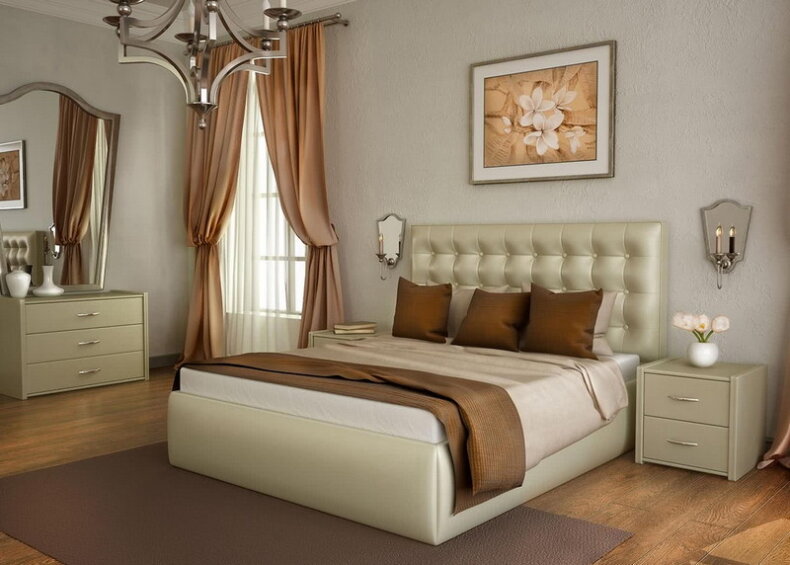 Как правильно поставить кровать в спальне любой площади