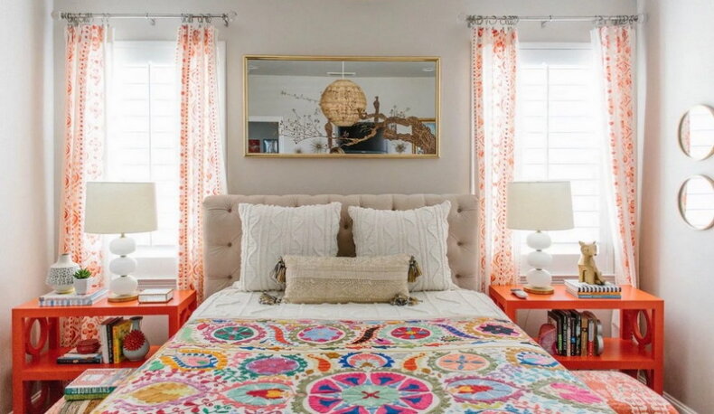 Как правильно поставить кровать в спальне любой площади