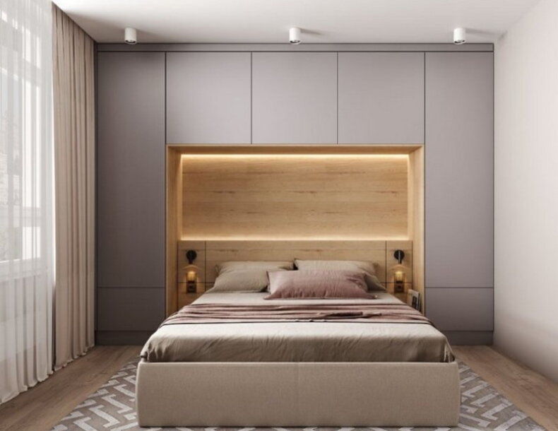 Как правильно поставить кровать в спальне любой площади