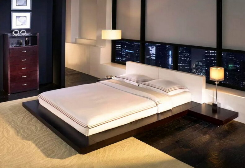 Как правильно поставить кровать в спальне любой площади