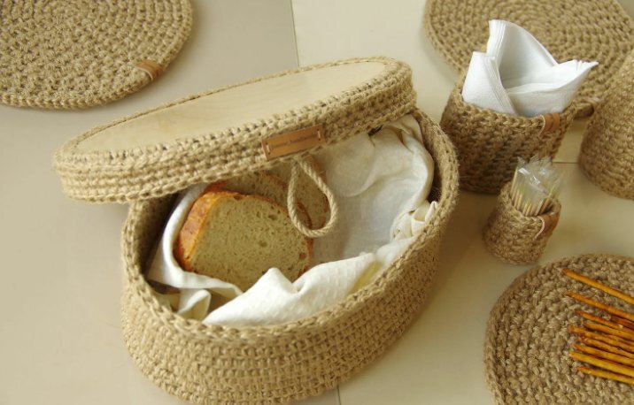 Как связать корзинку из трикотажной пряжи крючком - простой мастер-класс для начинающих