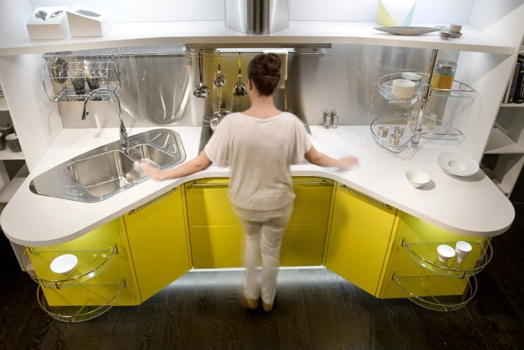 Какой должна быть высота кухонного гарнитура от пола до столешницы - одноуровневый и многоуровневый варианты